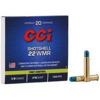 Cci 22wmr Shotshells For Varmint Control, 20 Rounds Pack, 1000 Fps #c25
