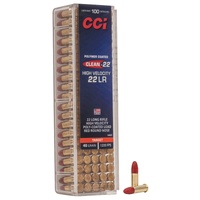Cci C944cc Clean-22 Red 22lr 40gr Hv Target Lrn Ammunition 100 Pack