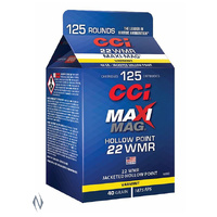 Cci Maxi Mag 22 Wmr 40gr Hp Rimfire Ammunition 125 Round Pour Pack