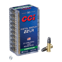 Cci Pistol Match 22lr Target Ammunition 40gr Lrn 1070fps