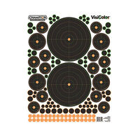 Champion Hunting Shooting Target Visicolor Adhesive Bullseye Variety  - 8 Inches 5 Pack Multi-colored #ch46136