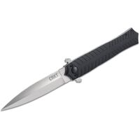 Crkt Michael Rodriguez Xolotl Flipper Knife 3.643" Satin Spear Point Blade - Black G10 Handles #crkt2265