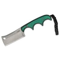 Crkt Folts Minimalist Cleaver Fixed Blade Neck Knife 2.131" Bead Blasted - Resin Infused Fiber Handles #crkt2383