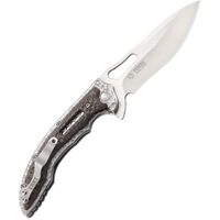 Crkt Fossil Folding Pocket Knife Compact Plain Edge Edc Folder - Stainless Steel #crkt5460