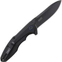 Crkt Caligo Folding Pocket Knife Plain Edge Folder - Black Oxide Blade Finish #crkt6215