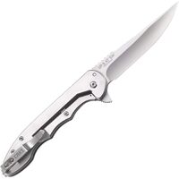 Crkt Up & At 'em Folding Pocket Knife Satin Blade - Stainless Steel Handle #crkt7076