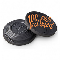 Vivaz 110mm Dome Clay Targets For Shooting - 100 Pcs  #Black