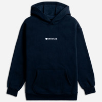 Desolve Classic Hoodie Embroidered Chest Logo - Navy #dsv123713