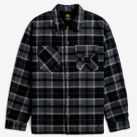 Desolve Sawyer Shacket 100% Cotton Flannel Outer Fabric - Black/charcoal #dsv124088
