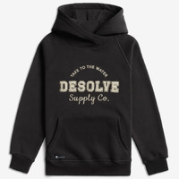 Desolve Supply Co Hoodie Womens Tutted Embroidery Chest Logo - Fossil #dsv124157