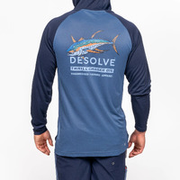 Desolve Ahi Breaker Hoodie 21 Recycled Plastic Bottles Quick Drying - Navy/shift Blue #Dsv124270