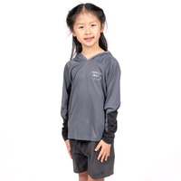 Desolve Ahi Fish Face Hoodie Kids Made From 11 Recycled Plastic Bottles - Shift Grey #dsv124294