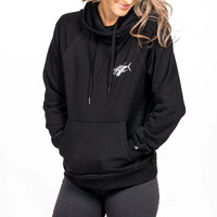 Desolve Ahi Mw Hood Womens Terry Backed Cotton Knit Midweight Design - Black #dsv124322