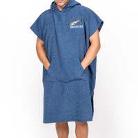 Desolve Albacares Towel Poncho Kangaroo Pocket Custom Embroidery - Vintage Blue #dsv124441