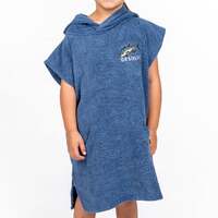 Desolve Albacares Towel Poncho Kids Kangaroo Pocket Hooded Custom Embroidery  - Vintage Blue #dsv124444