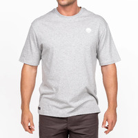 Desolve Classic Tee Recycled Cotton Blend Standard Fit Screen Print - Grey Marle #dsv124631