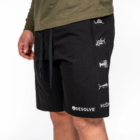 Desolve Emblem Boardshorts 100% Recycled Polyester Stretch Fabric - Black #dsv124735