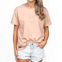 Desolve Noughties Tee Womens Oversize Fit Recycled Cotton Blend - Dusty Pink #dsv124909 [8]