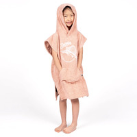 Desolve Sail Towel Poncho Kids Polyester Nylon Kangaroo Pocket - Dusty Pink #dsv125018