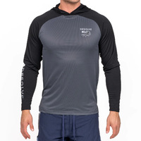 Desolve Stripey Breaker Hoodie Made From 21 Recycled Plastic Bottles - Black/shift Grey #dsv125144