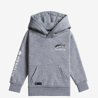 Desolve Albacares Hoodie Kids Regular Fit Cordless Front Pouch - Grey Marle #dsv125346