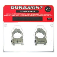 Durasight Ds302s Scope Rings High Silver 1-Inch Weaver