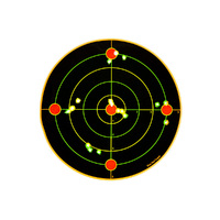 Eagleye Glowshot 10 Inch Adhesive Splatter Shooting Target - 25pk #gs10a