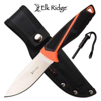 Elk Ridge Drop Point Fixed Blade Survival Knife - 8.75 Inches Full Tang #er-200-23Or