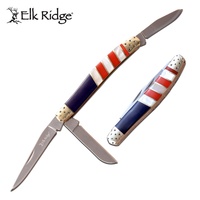 Elk Ridge Stockman Fine Edge Blade Pocket Knife - 3 Blades Acrylic Handle #er-953Af
