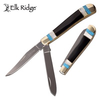 Elk Ridge Trapper 2 Blades Folding Knife - Mother Of Pearl Stone Handle #er-954Msc
