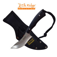 Elk Ridge Fixed Blade Skinner Knife - Wooden Handle 7.5 Inch Overall #k-Ere-Fix012Bk