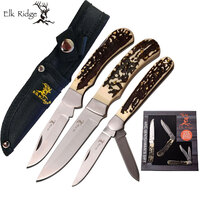 Elk Ridge Gentleman's 3 Different Knives Gift Set - W Sheath #er-Pr-204