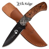 Elk Ridge 8.3 Inch Drop Point Fixed Blade Hunting Knife - W Leather Sheath #er-200-09Br