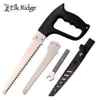 Elk Ridge 14 Inch Camping Hand Saw W Extra Blade - Black W Sheath #er-Saw004Bk