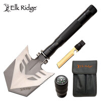 Elk Ridge 15.5 Inch Outdoor Camping Survival Multi Function Shovel - W Pouch #er-962