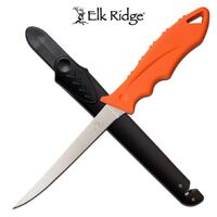 Elk Ridge 12 Inches Overall Fillet Fixed Blade Knife - Orange Handle #er-200-06Or