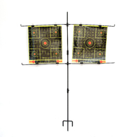 Epicshot Adjustable Shooting Target Steel Frame Stand - 40 Inch Height With 8 Clips #Es126038