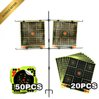 Epicshot Adjustable Reactive Shooting Target With Frame - Pack Of 75 #Es127535