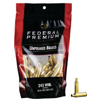 Federal Unprimed Brass 243 Win Rifle Brass Cases - 50 Pack #fup243