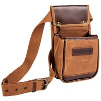 Federal  Premium Waxed Canvas Shell Pouch - Tan Leather Accents #fedfpsp