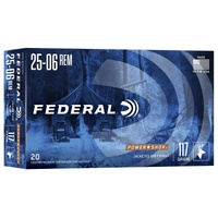 Federal 25-06 Rem Power-shok Rifle Jacketed Soft Point Bullet - 117 Grain 3030 Fps 20pk #2506bs