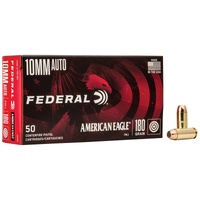 Federal 10mm Auto American Eagle Handgun Full Metal Jacket Bullet - 180 Grain 1030 Fps 50pk #ae10a