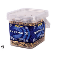 Federal 22 Lr Rimfire Bucket For Range & Field - 36gr Hp Hv Ammo 1375 Rounds #f750bkt1375