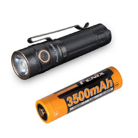 Fenix 1600lumens Compact Rechargeable Edc Flashlight Torch - Black Usb & Batteries Included #e30r