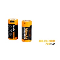 Fenix 16340 Rechargeable Li-Ion Battery - 700Ma With Usb Port #arb-L16-700Up