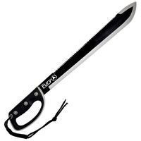 Fury Sawback Hunting Camping Survive Machete W/ Sheath