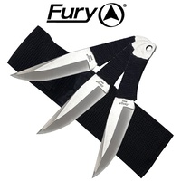 Fury 3 Cord Wrapped Throwing Knives In Sheath