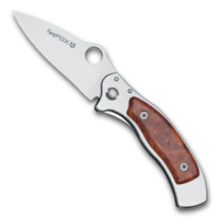 Fox Italy Drop Point Mini Spy Folding Knife - 5.11 Inch Amboina Briar Handle #spy-2 Ra