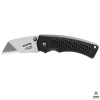 Gerber Edge Tachide Black Utility Folding Knife - Black Rubber Handle #31-000668