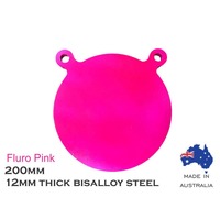 Glow Shot Steel Gongs Target 200mm Ar500 12mm Thick Bisalloy - Pink #gs200 Pink